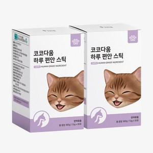 코코다움 하루 편안 스틱 고양이 영양제 30p, 30회분, 호흡기/기관지, 2개