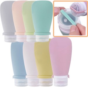 Living100 새지않는 다목적 여행용 실리콘 공병 화장품용기 이중보호캡 소분공병 60ml 90ml, 4종세트(90ml), 1개