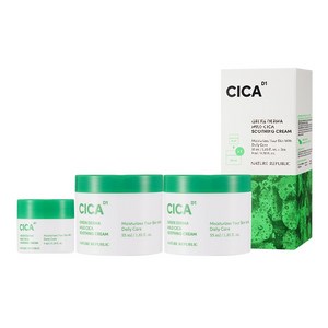 네이처리퍼블릭 그린더마 마일드 시카 수딩 크림 기획세트_55ml x 2개 + 9ml x 1개, 1세트