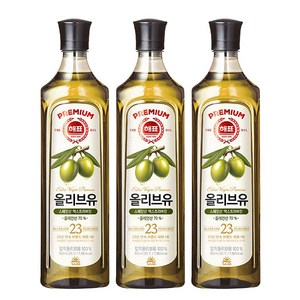 해표 압착 올리브유, 900ml, 3개