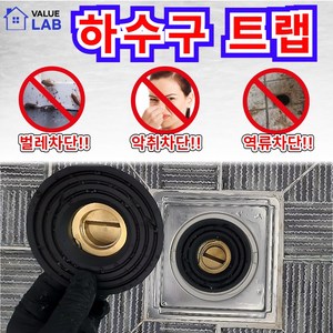 밸류랩 하수구 트랩 벌레 악취 역류 차단 (1+1), 2개