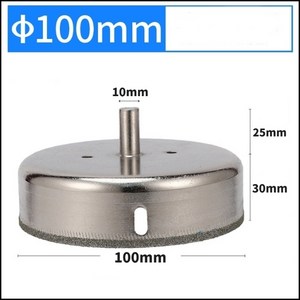 대형 유리 홀쏘 100mm 110mm 120mm 200mm, 100mm 유리홀쏘, 1개