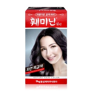 동성제약 아름다운 갈색머리 훼미닌 실키 염색약 87호 자연흑갈색 / 약국전용 염색약, 1개