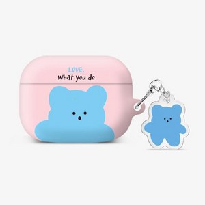 트라이코지 스윗베어 에어팟프로1세대/2세대 하드 케이스 키링 세트, 스윗베어-블루, AirPods Pro(2세대)