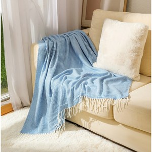 레렌 부드러운 헤링본 담요 침대 소파 블랭킷