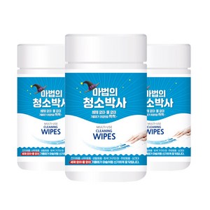 인터샵 다기능성 청소용 와이퍼, 원통형 150매 3통 총 450매
