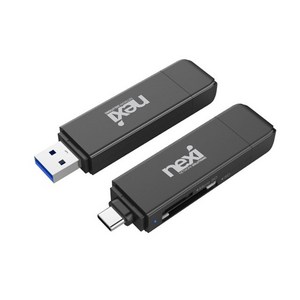 넥시 USB3.1/3.0 OTG 카드리더기 마이크로 SD 카드 NX-U3130CR NX610, BLACK, 1개