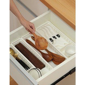 다용도 주방정리용품 주방정리 주방수납 식탁정리함 서랍 수저 트레이 소품 양념통 싱크대, 주방 서랍 정리 트레이_소형, 1개