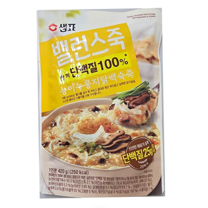 샘표 밸런스죽 능이누룽지닭백숙죽, 420g, 2개