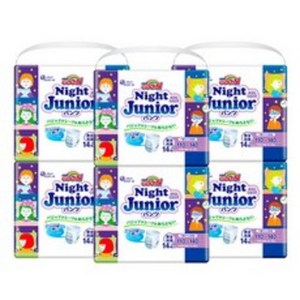 군 나이트 주니어 팬티형 기저귀 남녀공용, 주니어형(Junior), 84매
