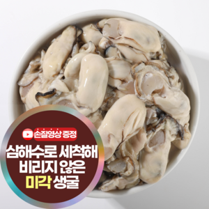 [심해수세척] 비린내 안 나는 횟감용 통영 생굴 굴 최상품 초장 증정, 1개, 1kg, 통영 생굴 1kg