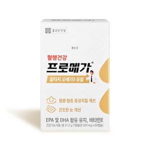 종근당건강 프로메가 알티지 오메가3 듀얼 520mg x 60캡슐, 60정, 3개