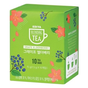 스쿨문구 [이디야] 블렌딩티/그레이프엘더베리, 1.5g*10T, 1.5g, 1개, 10개입