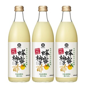 Kikkoman 기코만 꿀 유자 식초 500ml 3개