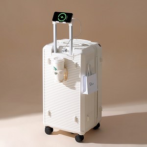 룸시드 TSA 캐리어 24인치 USB포트 5개 실리콘바퀴 컵홀더 폰 받치대 26인치 28인치