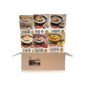 올따옴 간편식 양반 파우치죽 420g 기획세트 3호(전복+쇠고기+단호박+버섯야채+백합죽+들깨닭죽), 1개