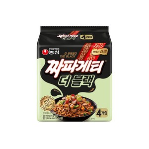 짜파게티 더 블랙 116g, 4개