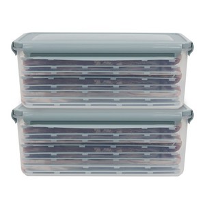나누담 냉동 삼겹 생선 보관 트레이 용기 3L, 1세트, 2개