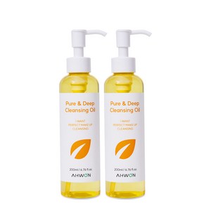 아원 Ahwon 저자극 눈시림없는 블랙헤드제거 0.01초 유화 식물성 비건 아르간 순한 클렌징오일, 2개, 200ml