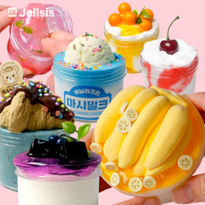 [젤시스] 졸업선물 입학선물 스트레스 해소 안전한 프리미엄 수제슬라임 랜덤 4종 박스, 젤시스슬라임 4종 랜덤박스, 1개, 랜덤박스, 1g