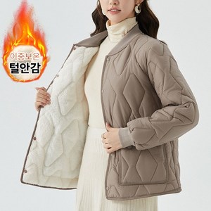 Modern Fashion 여성 루즈핏 매직 기모 경량 패딩 퀄팅 자켓 D13