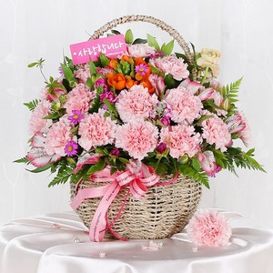 전국당일도착 카네이션 꽃바구니 생화 화분 꽃다발 선물 어버이날 스승의날 꽃배달 서비스 (99플라워), 11.[A1870]-마음의꽃카네이션, 1개