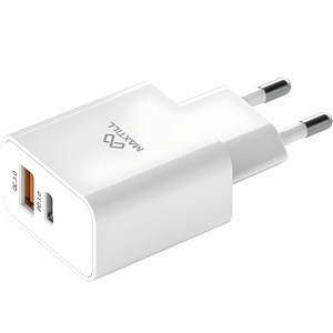 맥스틸 PPS 25W 듀얼 초고속 충전기, 화이트, 1개
