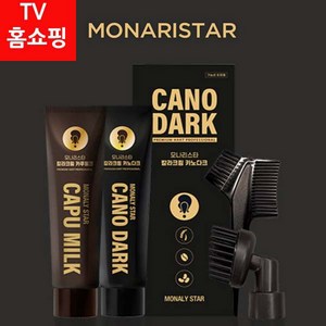 TV홈쇼핑 모나리스타 2in1 일체형 염색제 칼라크림 90g, 1개, 카노다크(블랙)+브러쉬