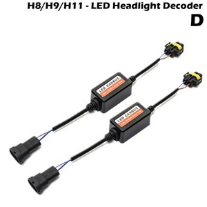 LED Canbus 디코더 자동차 라이트 오류 없는 저항기 SUV 안개등 H1 H3 H4 H7 H9 H11 어댑터 플리커 방지 L7LO 2개