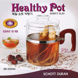 독일쇼트글라스 독일쇼트글라스2500ml 대용량 유리약탕기 홍삼주전자 유리주전자, 2500ml, 혼합색상, 1개