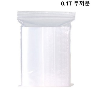 진주바다 지퍼백 14X20cm 100매 PE 두꺼운 비닐팩 0.1T, 100개