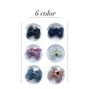 쉬폰 왕리본 집게핀 6컬러