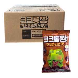 유통기한 임박 크크롱짱 초코츄러스맛 90g, 12개