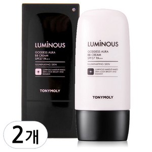 토니모리 루미너스 여신광채 BB크림 SPF37 PA++, 0 1 (1호) 화사한 베이지, 45g, 2개