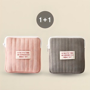 [1+1] 시크릿 누빔 파우치 (3color)