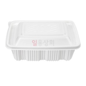 [ILYONG] 사각 찜용기 HG 2722 중 (792호) 3000ml 100세트 백색, 100개, 1세트