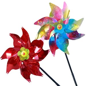 [아띠꼴로] 5개1세트 야외 정원 새쫓는 바람개비 가수원 새퇴치 반짝이, 레드