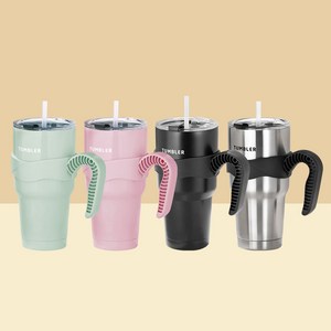 [1+1 구성] 로이첸 진공 스텐 텀블러 900ml 1+1 손잡이 + 밀폐뚜껑 + 빨대 민트 핑크 스텐 강력한 보온보냉 리유저블, 텀블러 900ml 스텐+스텐, 2개