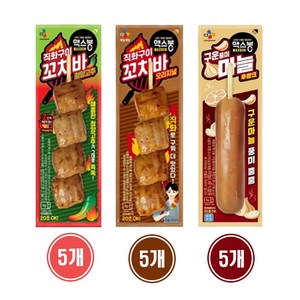 CJ 맥스봉 직화구이5+청양직화5+의성마늘5 편의점 핫바 소시지, 90g, 15개