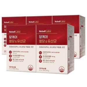 노벨랩스 당케어 혈당 & 유산균, 5박스, 30회분