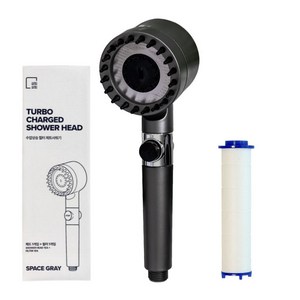 살림살림 수압상승 제트 샤워기 필터 4단 절수 마사지 샤워헤드, 1개