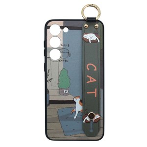 신서엔코 갤럭시S24 갤럭시S24플러스 갤럭시S24울트라 케이스 Galaxy Phone Case SCS-1533 일러스트 핸드 스트랩 휴대폰 케이스