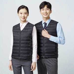 WM-V5801 파브 겨울 경량 브이넥 패딩 조끼 근무복
