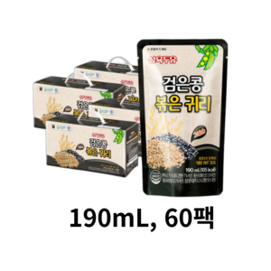 삼육 두유 검은콩 볶은 귀리 190ml 대용량, 60개