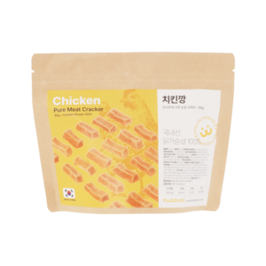 푸드덕펫푸드 순살 크래커 강아지 애견 수제 간식, 1개, 80g, 치킨깡