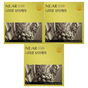 니아르 브이케어 파인애플맛 보검선인장 추출물 츄어블 브이 캔디 1700mg X 28정, 3개