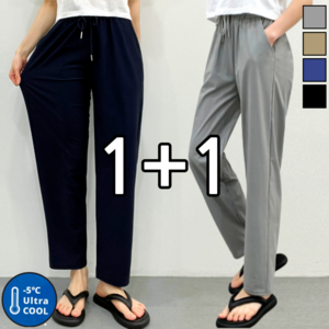 [1+1] 데일리브 여성용 쿨링 일자핏 밴딩 팬츠 K18-2