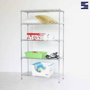 시그널블루 국산 메탈 선반 상턱 하턱 18종 바퀴 포함 철제 수납 정리 메탈랙, 350x900 상턱(바구니형), 5단