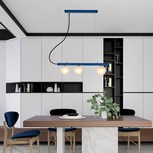 에이티라이팅 LED 보글보글 3등 5등 펜던트 식탁등 인테리어조명, 보글보글 3등 펜던트[블루]