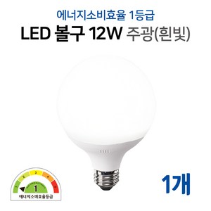 라인라이팅 LED 에코 볼구 12w 에너지소비효율 1등급 제품 (주광/전구/주백), 1개, 주광색